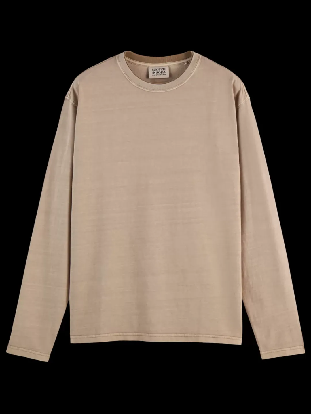 Clearance Scotch & Soda 3 CROSSES PROGRAM RELAXED FIT T-SHIRT LS Mocha