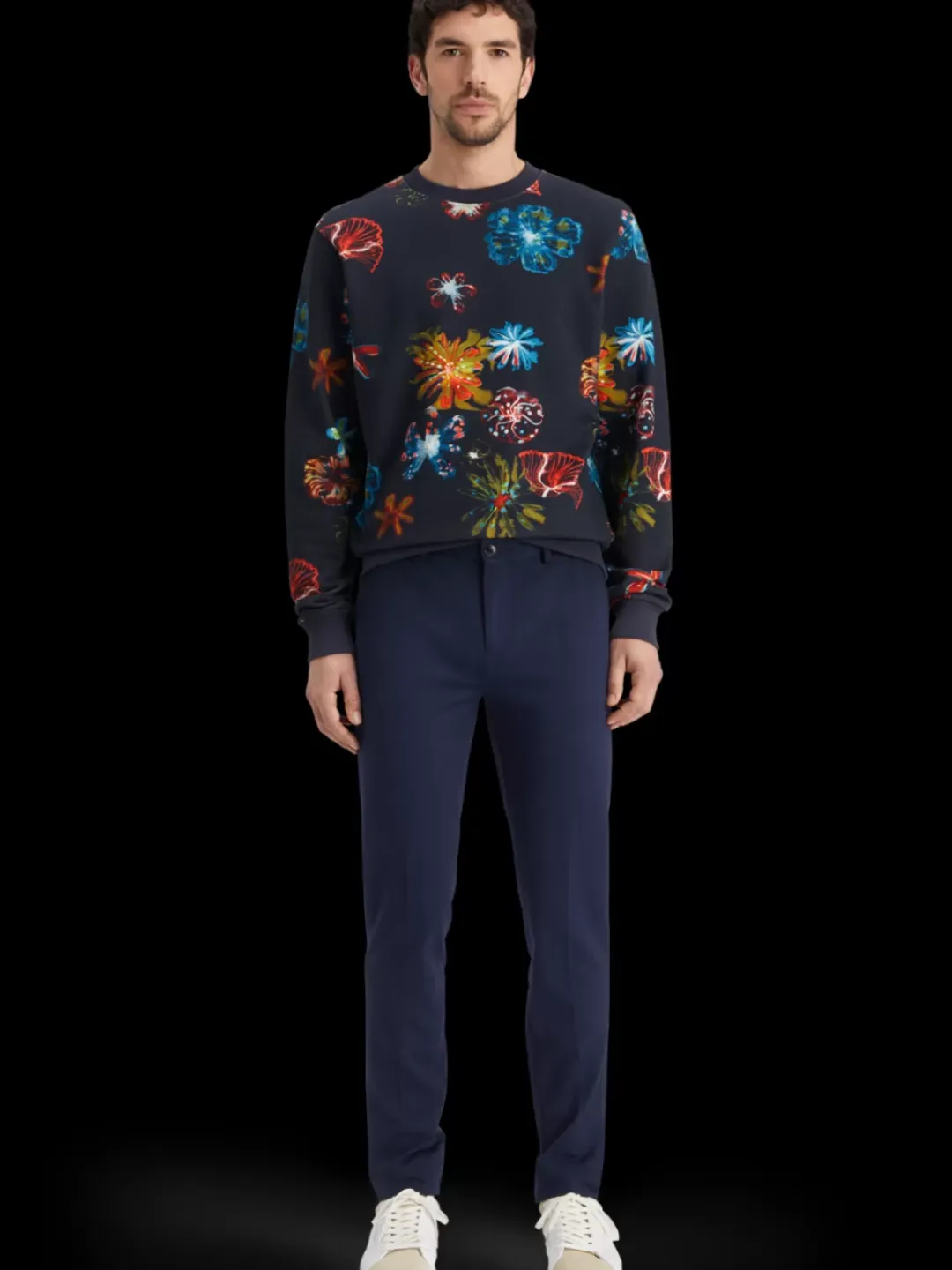 Clearance Scotch & Soda All over digital print sweatshirt NightFlowerAOP