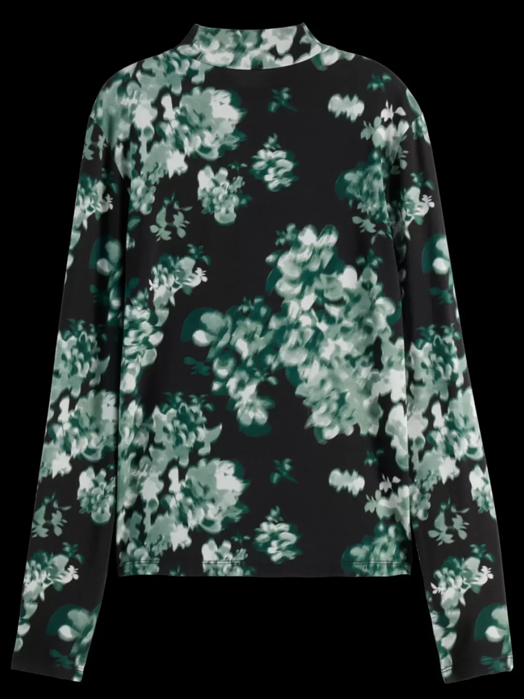 Clearance Scotch & Soda All over printed mock neck LS t-shirt