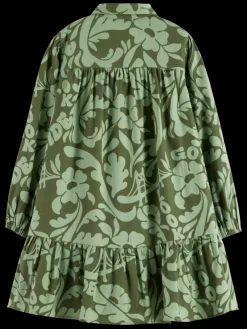 Outlet Scotch & Soda ALLOVER PRINTED LIGHTWEIGHT FLANNEL SHIRT DRESS