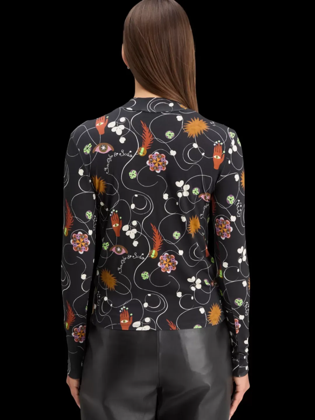 Sale Scotch & Soda AOP PRINTED LONG SLEEVE T-SHIRT