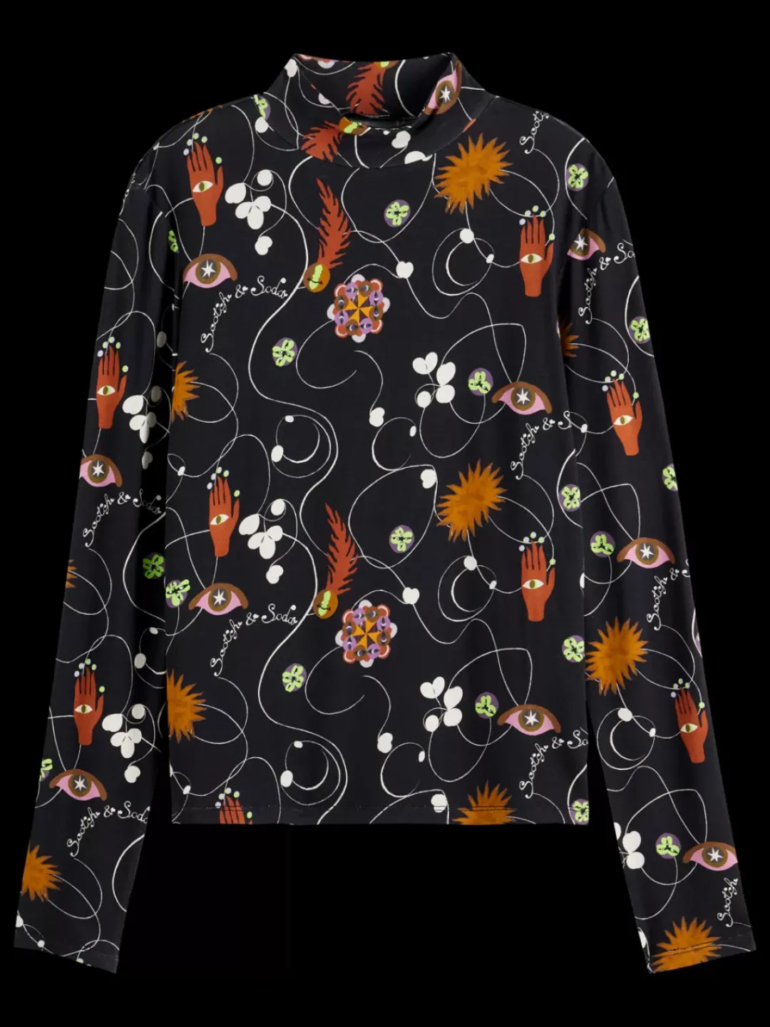 Sale Scotch & Soda AOP PRINTED LONG SLEEVE T-SHIRT