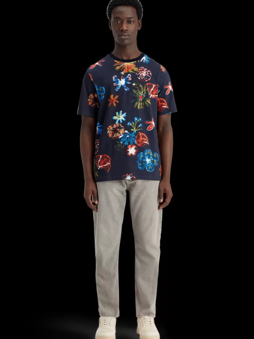Outlet Scotch & Soda Aop t-shirt NightFlowerAOP