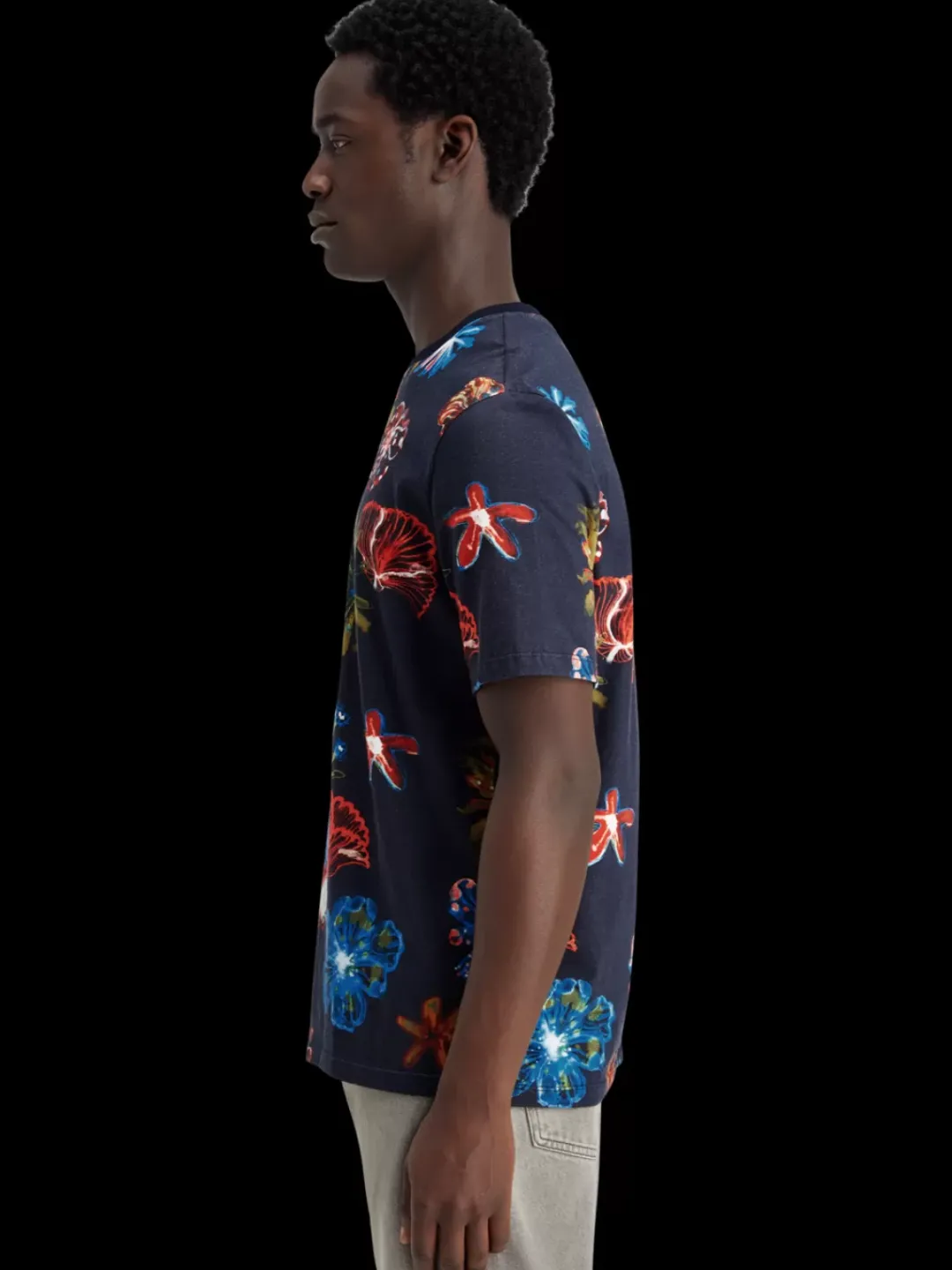 Outlet Scotch & Soda Aop t-shirt NightFlowerAOP