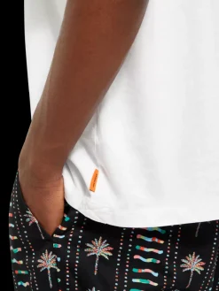 Outlet Scotch & Soda Artwork pocket t-shirt White