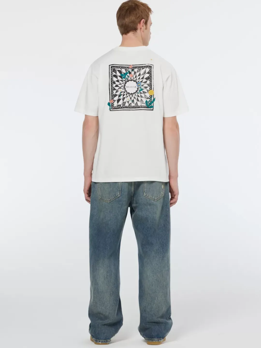 Clearance Scotch & Soda Artwork relaxed fit t-shirt Swan