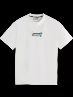 Clearance Scotch & Soda Artwork relaxed fit t-shirt Swan