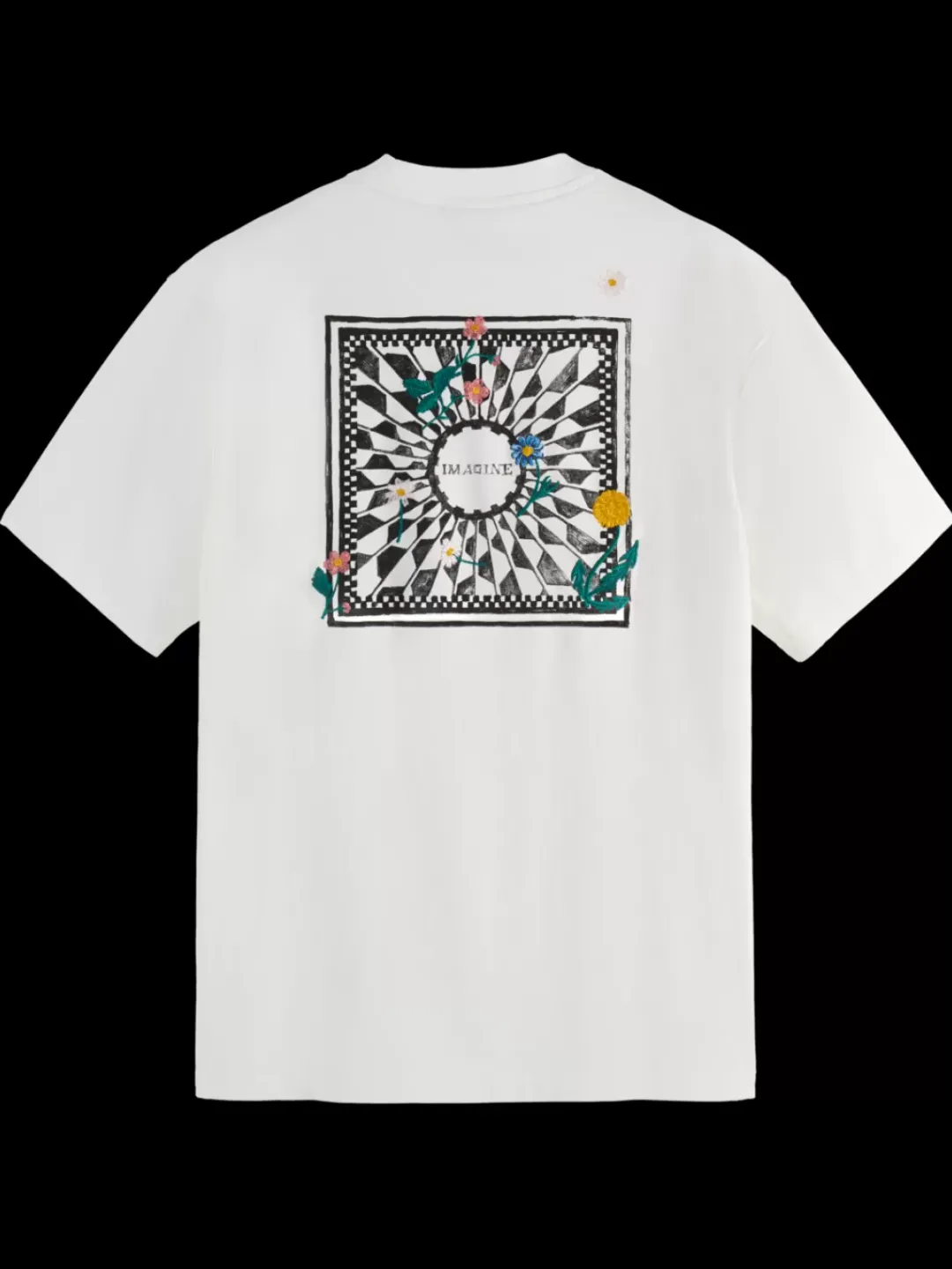 Clearance Scotch & Soda Artwork relaxed fit t-shirt Swan