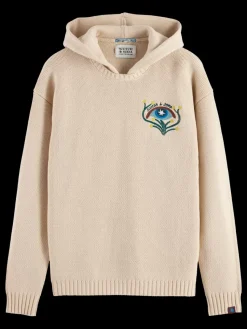 Discount Scotch & Soda BACK EMBROIDERY SWEATER Parchment