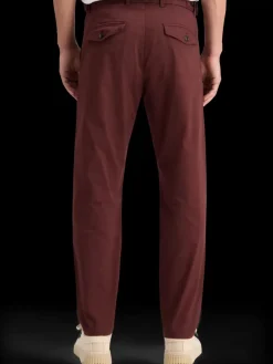 Discount Scotch & Soda BLAKE - PLEATED SATINE CHINO RichMahogany