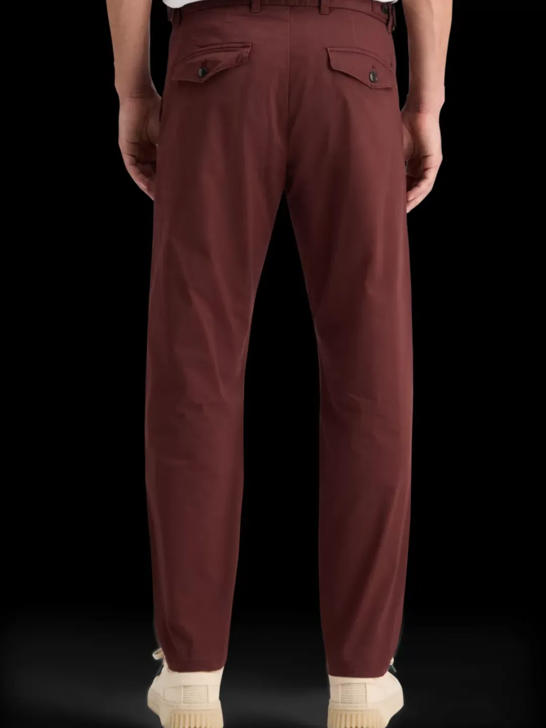 Discount Scotch & Soda BLAKE - PLEATED SATINE CHINO RichMahogany
