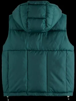 Outlet Scotch & Soda BODYWARMER WITH HOOD CypressGreen
