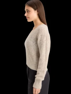Discount Scotch & Soda BOUCL V-NECK RELAXED PULLOVER OatmealMelange