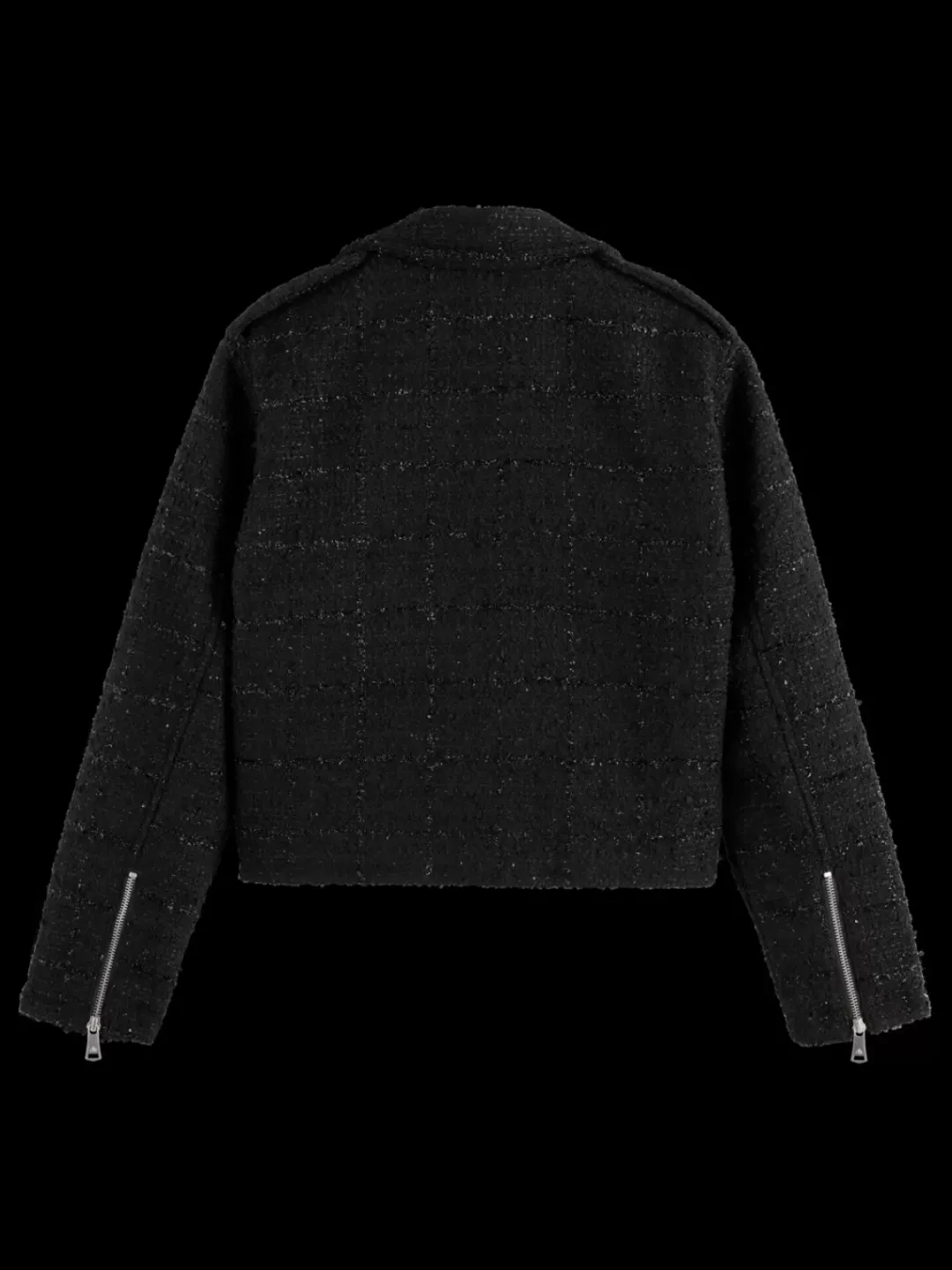 Discount Scotch & Soda BOUCLE TWEED BIKER JACKET EveningBlack