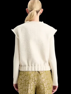 Hot Scotch & Soda BOUCLE TWEED COLLARLESS GILET SoftIceMelange