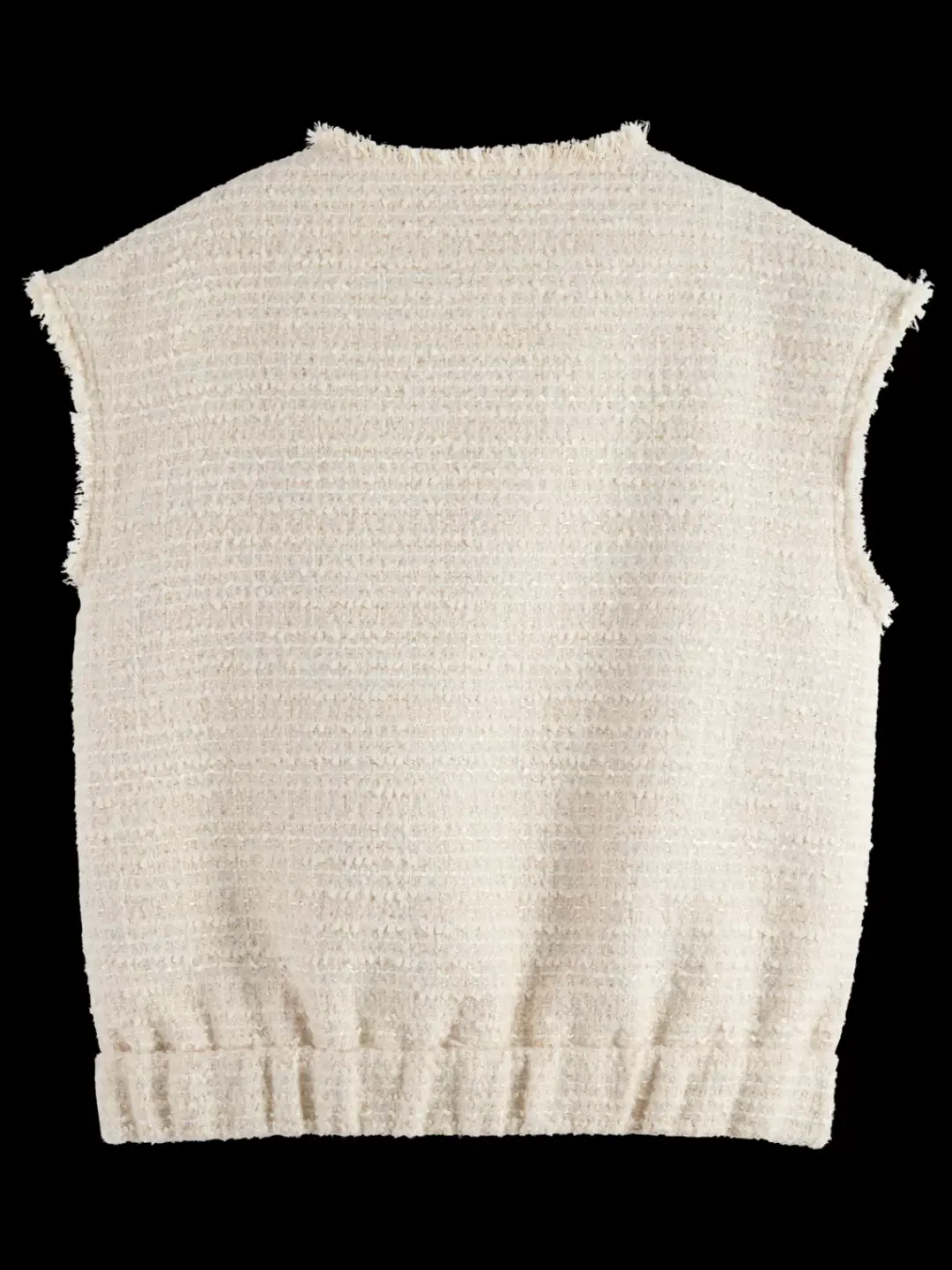 Hot Scotch & Soda BOUCLE TWEED COLLARLESS GILET SoftIceMelange