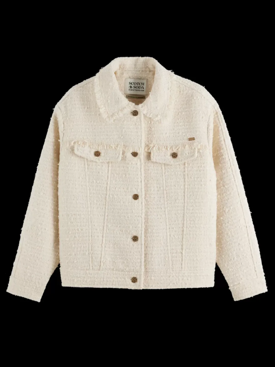 Hot Scotch & Soda BOUCLE TWEED TRUCKER JACKET SoftIce