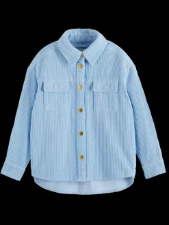 New Scotch & Soda BOXY CORDUROY OVERSHIRT PacificBlue