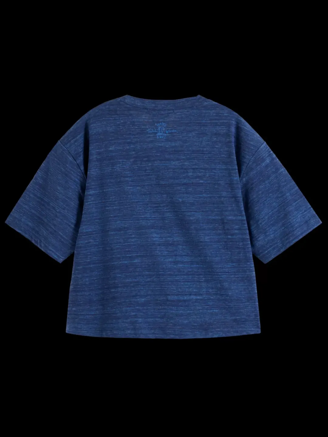 New Scotch & Soda BOXY FIT TIE FRONT MARL T-SHIRT StarnightBlue