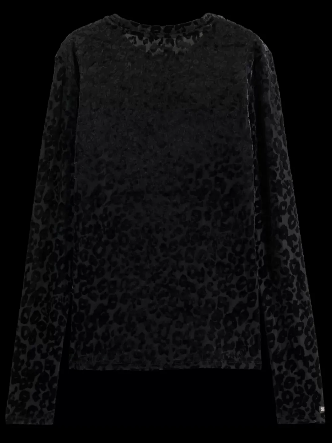 Sale Scotch & Soda Burn out aop long sleeve t-shirt PoetryLeopardBlack