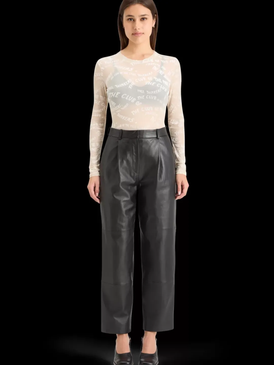 Outlet Scotch & Soda BURN OUT AOP LONG SLEEVE T-SHIRT SoftIce