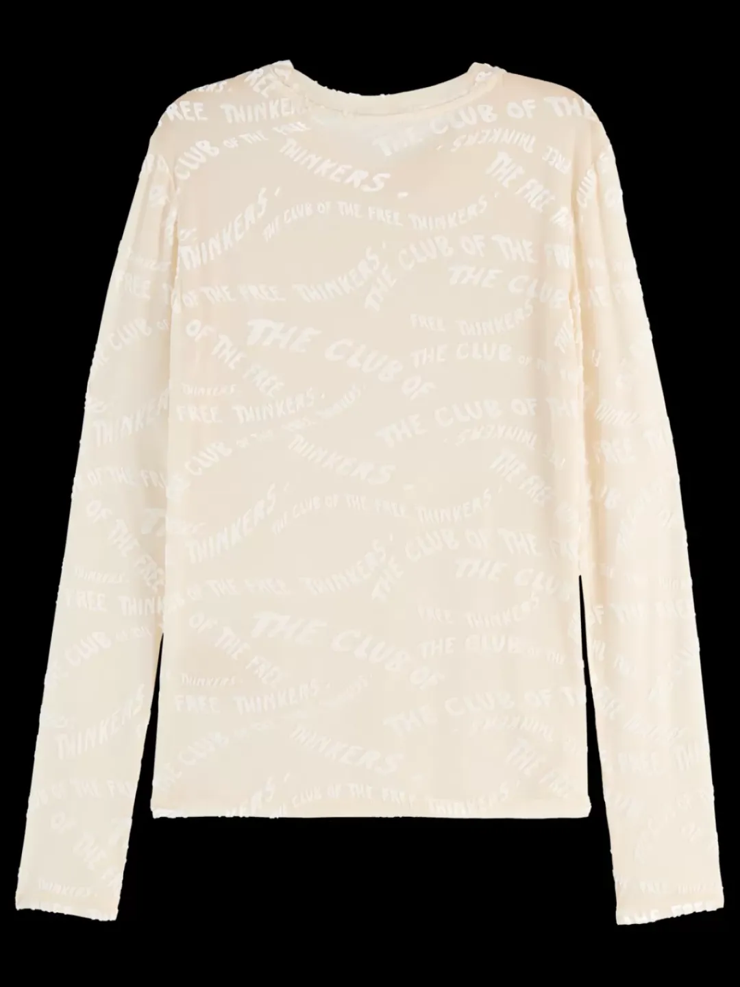 Outlet Scotch & Soda BURN OUT AOP LONG SLEEVE T-SHIRT SoftIce
