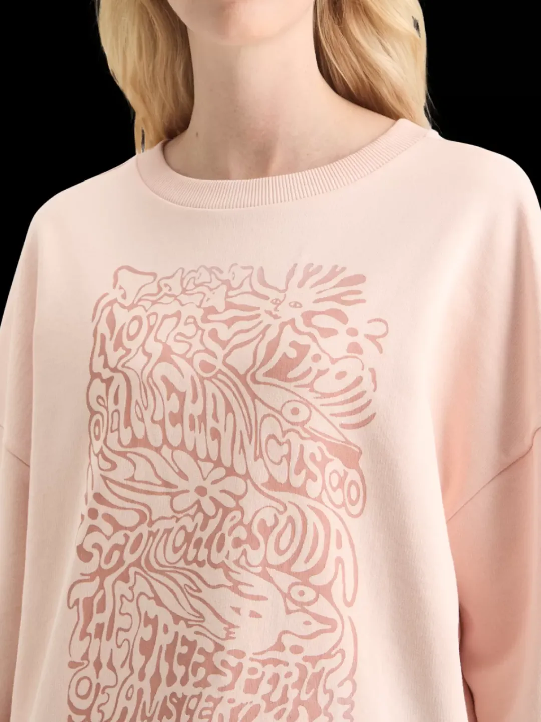 Discount Scotch & Soda CHEST ARTWORK BOYFRIEND FIT SWEATSHIRT