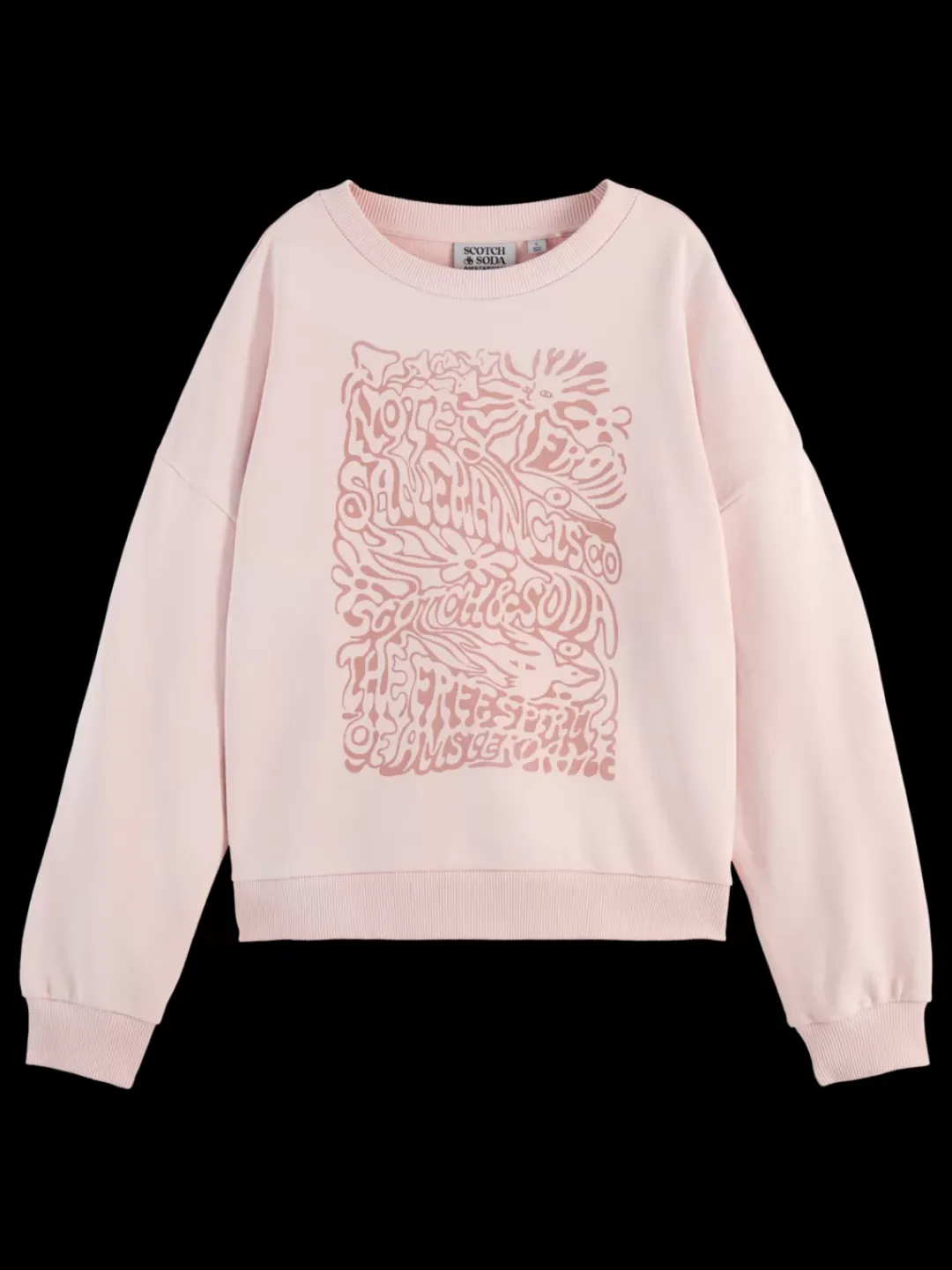 Discount Scotch & Soda CHEST ARTWORK BOYFRIEND FIT SWEATSHIRT