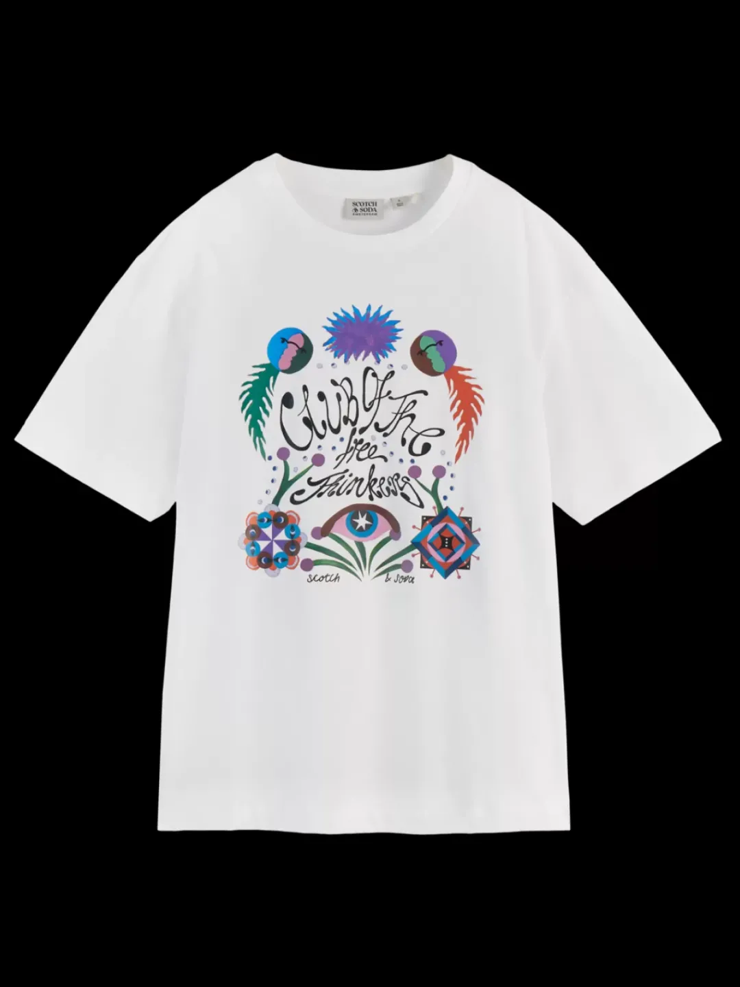 Best Scotch & Soda CHEST ARTWORK LOOSE FIT T-SHIRT White