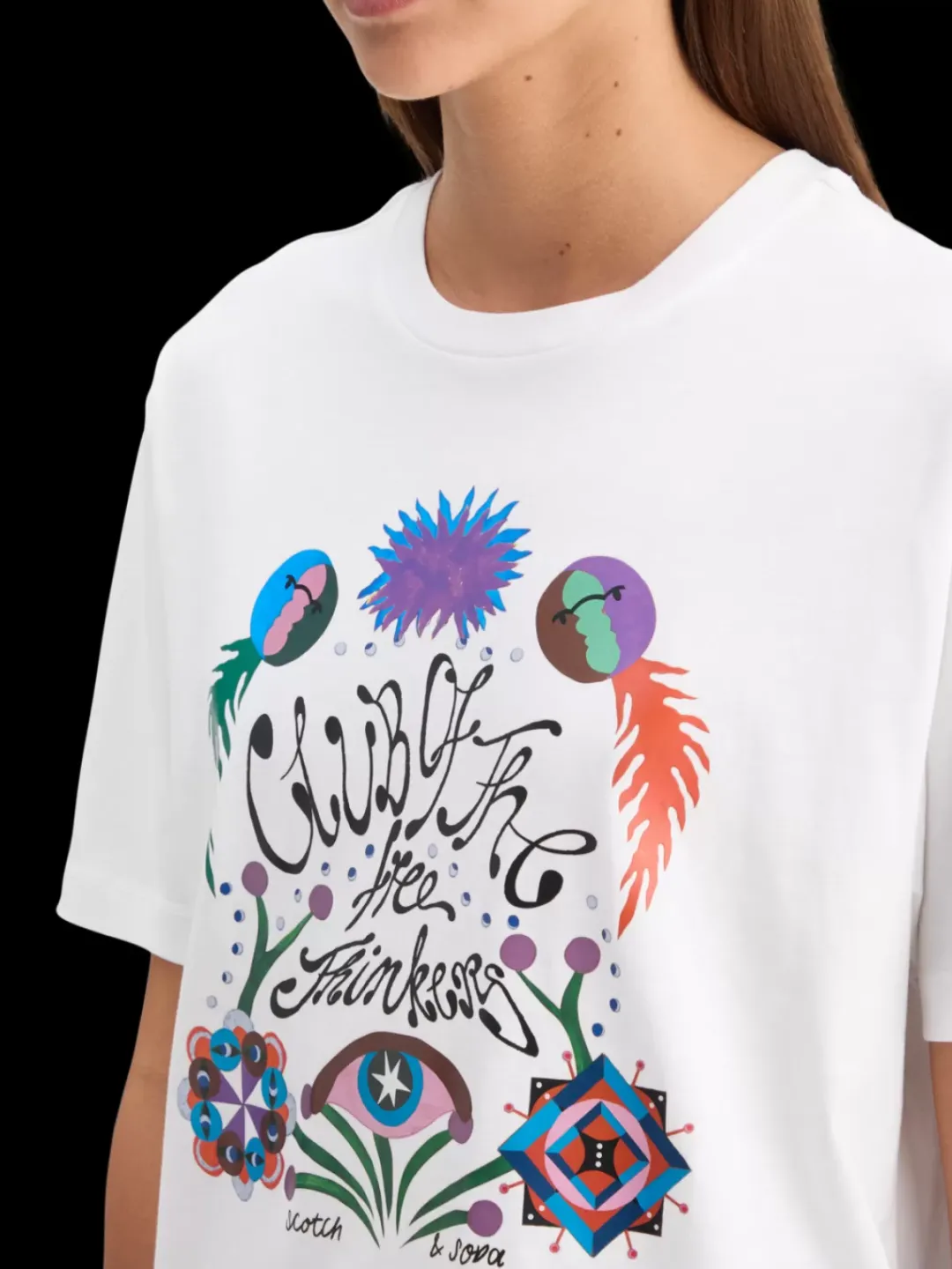 Best Scotch & Soda CHEST ARTWORK LOOSE FIT T-SHIRT White