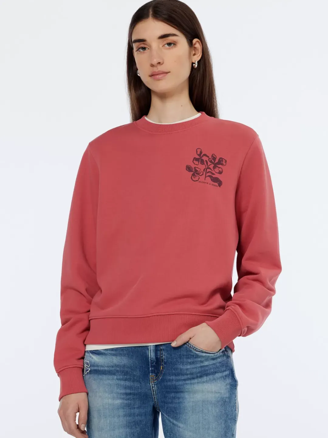 Clearance Scotch & Soda Chest artwork regular sweatshirt