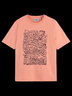 Outlet Scotch & Soda CHEST ARTWORK RELAXED FIT T-SHIRT