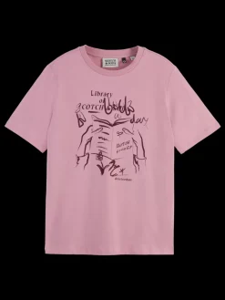 Outlet Scotch & Soda CHEST ARTWORK RELAXED FIT T-SHIRT
