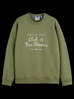Best Scotch & Soda Chest artwork sweatshirt GreenIvy