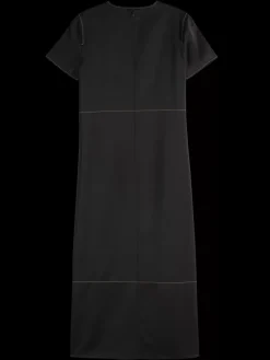 Fashion Scotch & Soda CONTRAST STITCHING SATIN DRESS EveningBlack