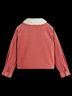 Outlet Scotch & Soda CORDUROY JACKET WITH SHERPA LINING Negroni