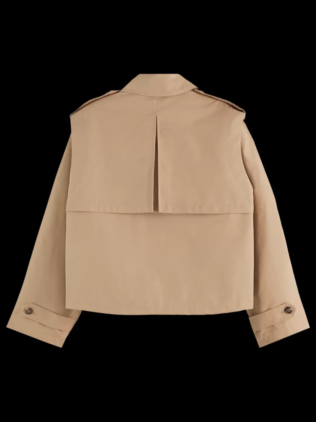 Outlet Scotch & Soda Cotton blend short trenchcoat DesertSand
