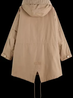 New Scotch & Soda COTTON WASHED PARKA DesertSand