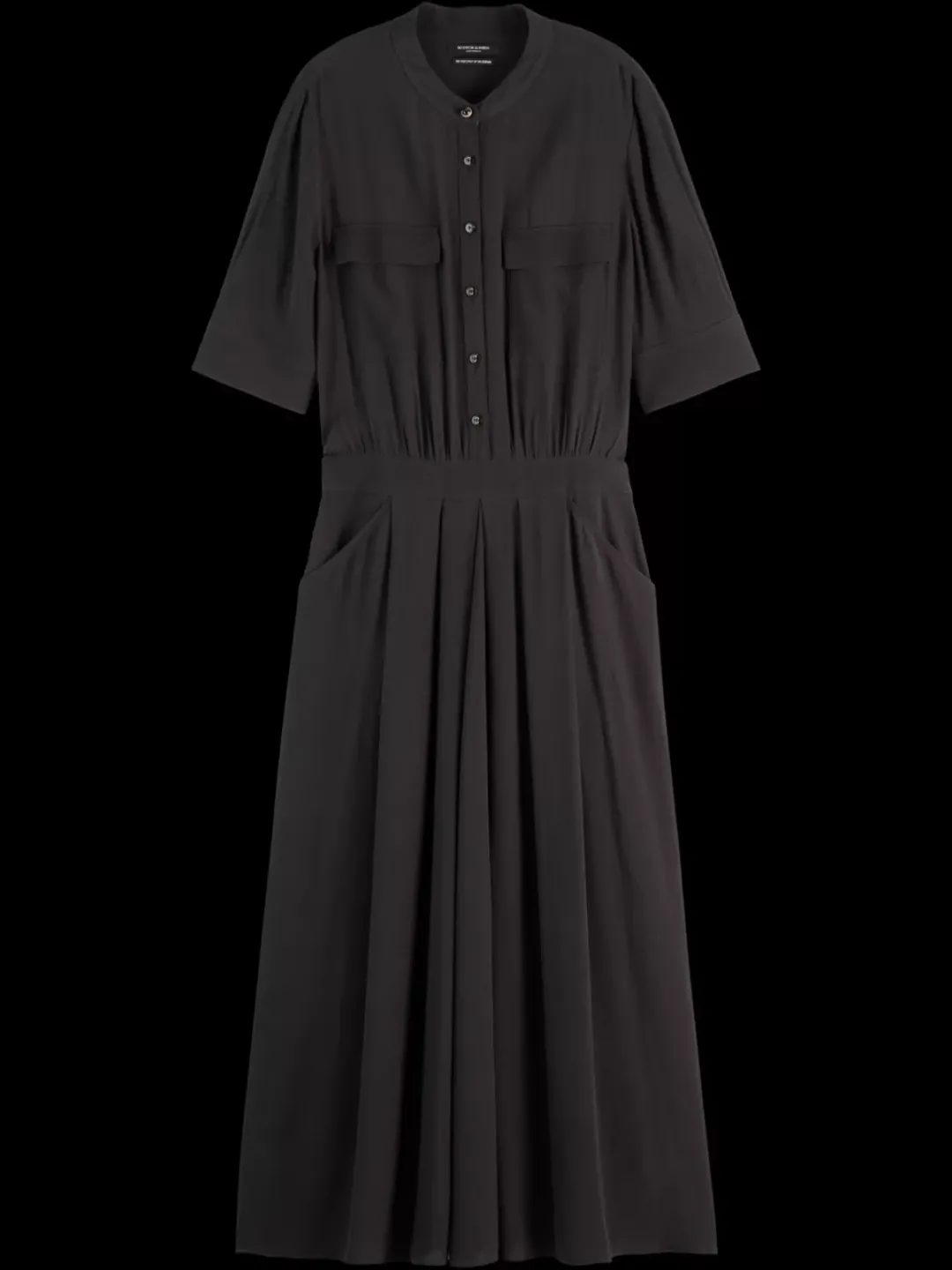 New Scotch & Soda CREPE MIDI DRESS WITH CHEST POCKETS