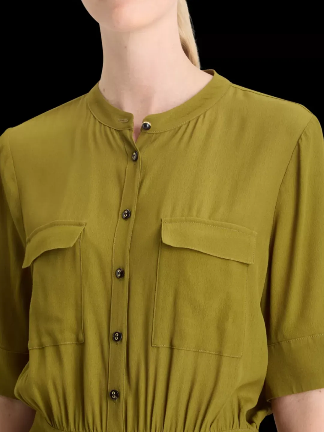 New Scotch & Soda CREPE MIDI DRESS WITH CHEST POCKETS