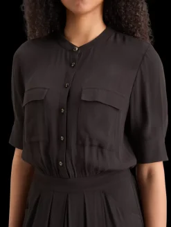 New Scotch & Soda CREPE MIDI DRESS WITH CHEST POCKETS