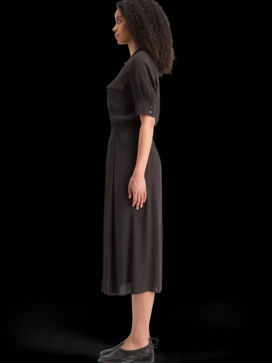 New Scotch & Soda CREPE MIDI DRESS WITH CHEST POCKETS