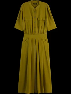 New Scotch & Soda CREPE MIDI DRESS WITH CHEST POCKETS