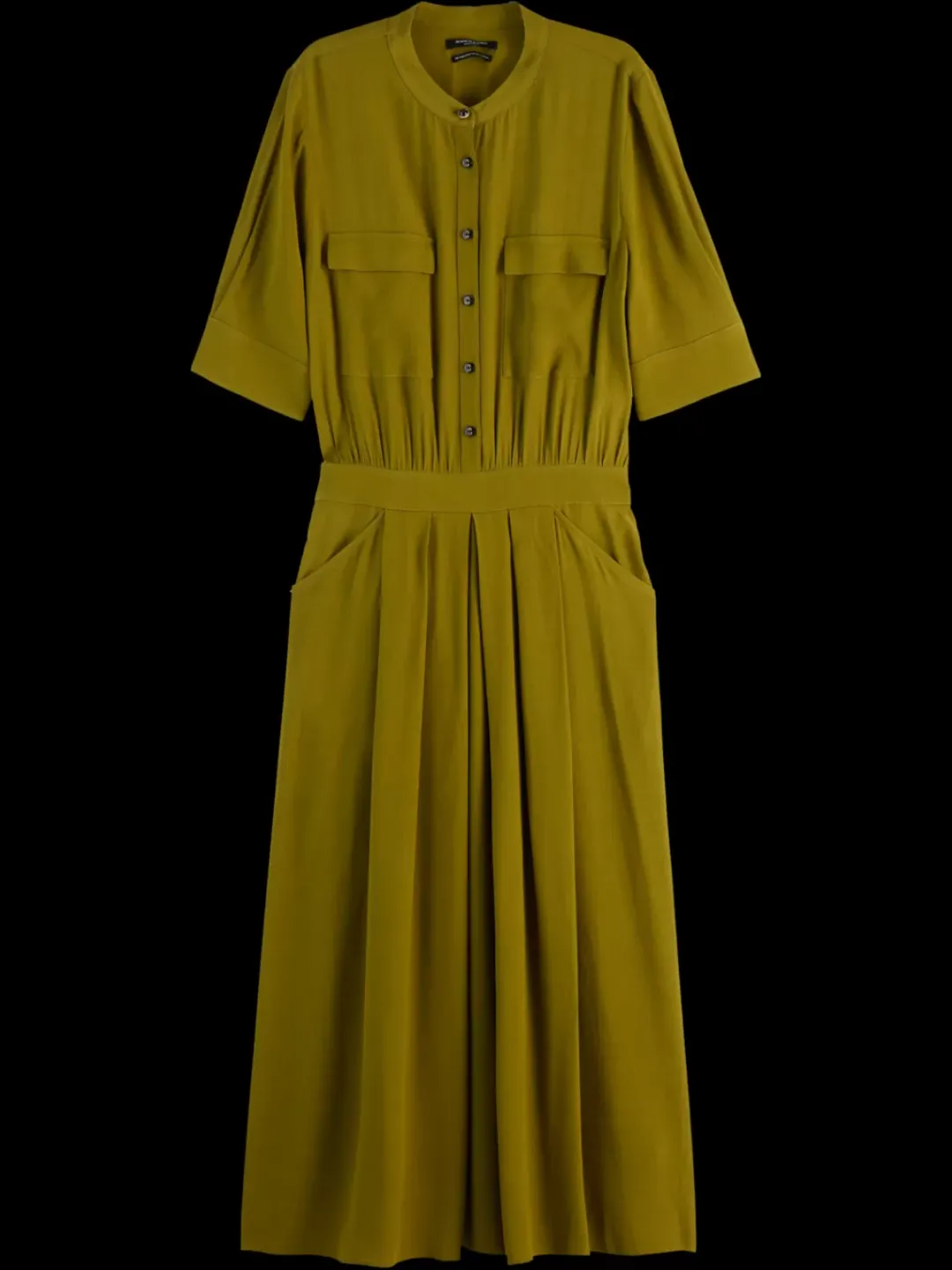 New Scotch & Soda CREPE MIDI DRESS WITH CHEST POCKETS