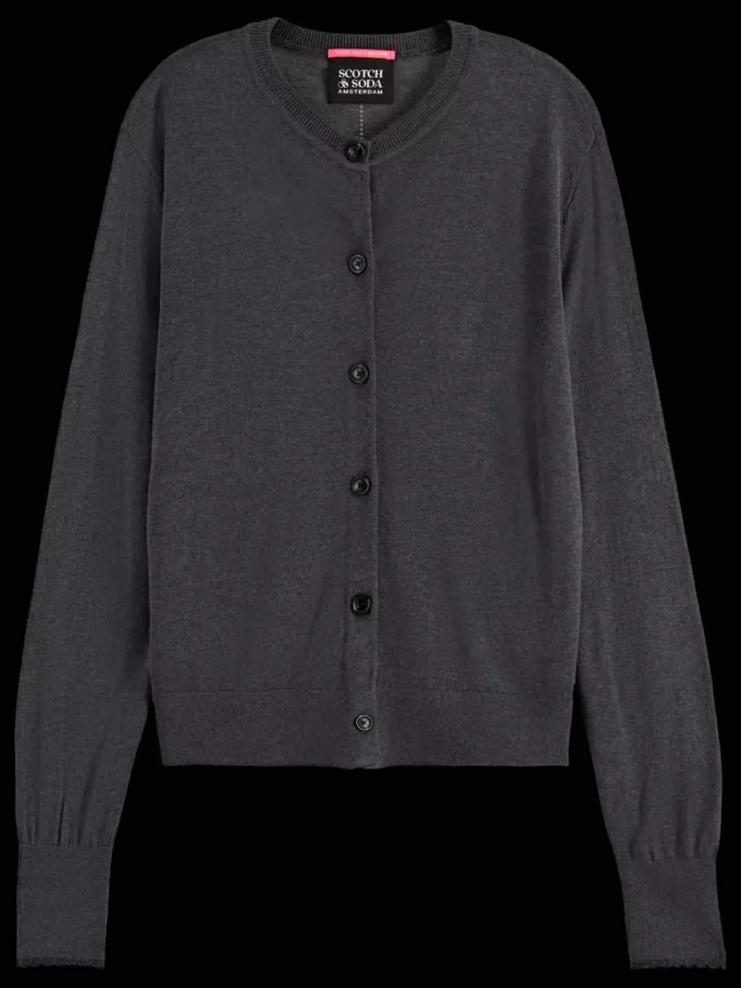 Clearance Scotch & Soda CREW NECK RELAXED CARDIGAN CharcoalMelange