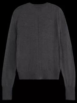 Clearance Scotch & Soda CREW NECK RELAXED CARDIGAN CharcoalMelange