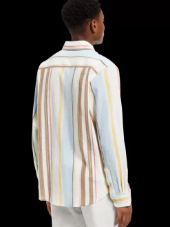 New Scotch & Soda Crinkled voile stripe shirt MultiStripe