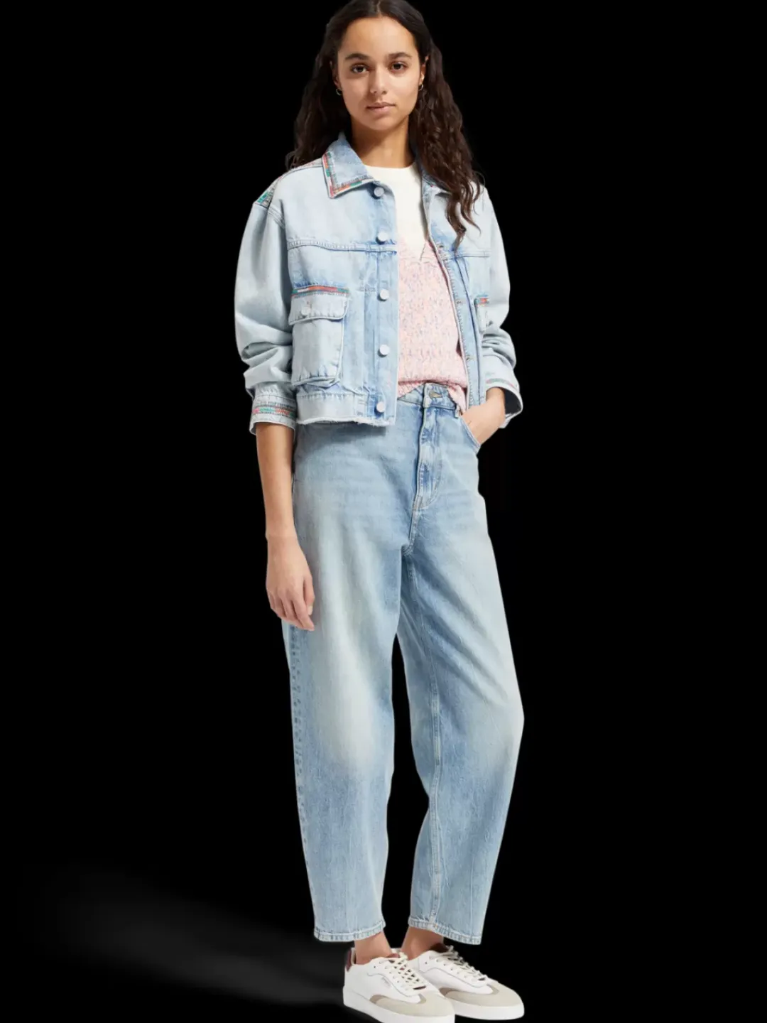 New Scotch & Soda CROPPED DENIM JACKET - SEA STAR SeaStar