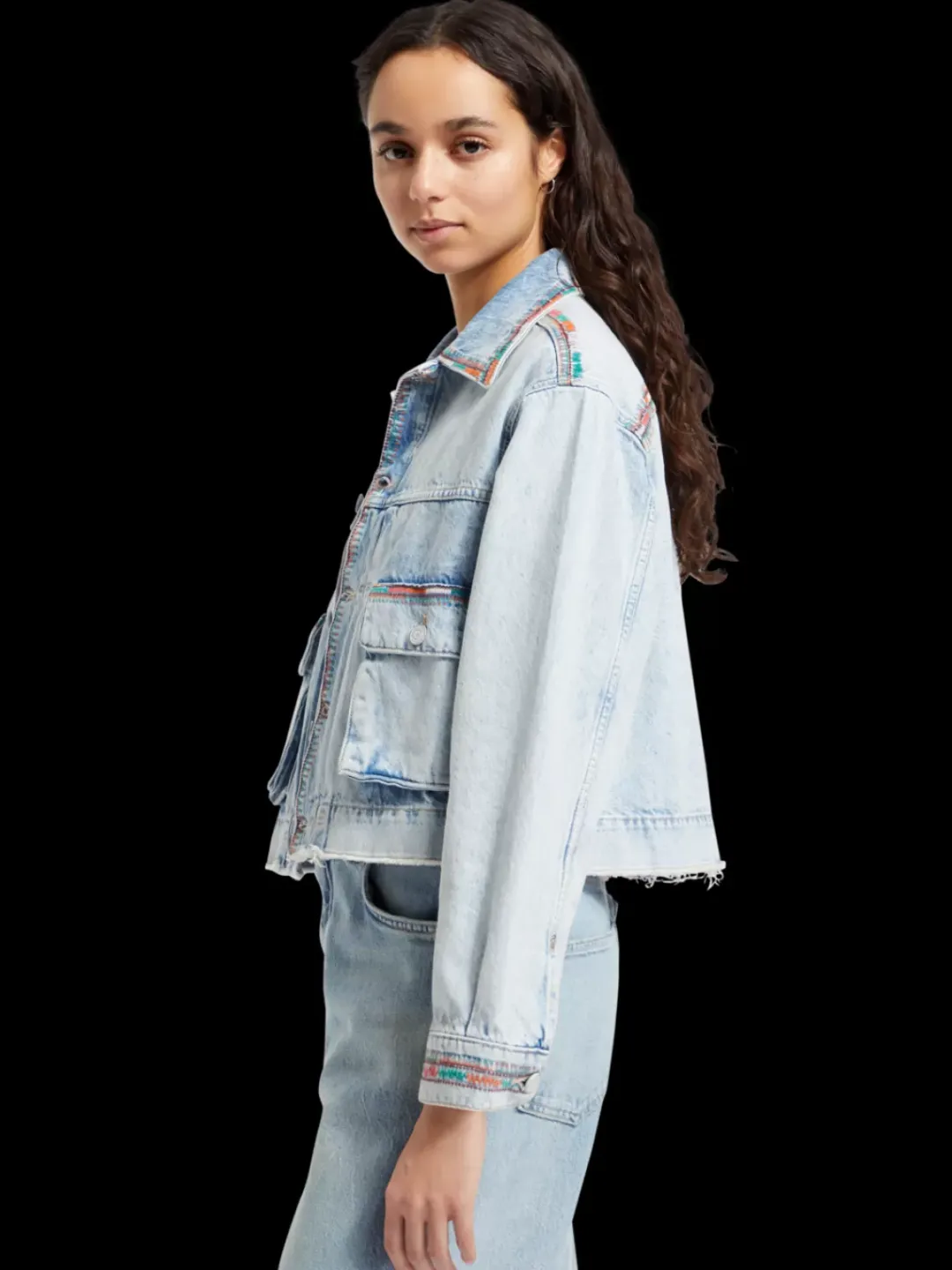 New Scotch & Soda CROPPED DENIM JACKET - SEA STAR SeaStar