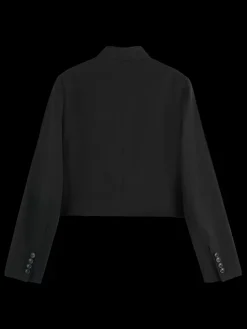 Discount Scotch & Soda CROPPED TAILORED GABARDINE BLAZER EveningBlack